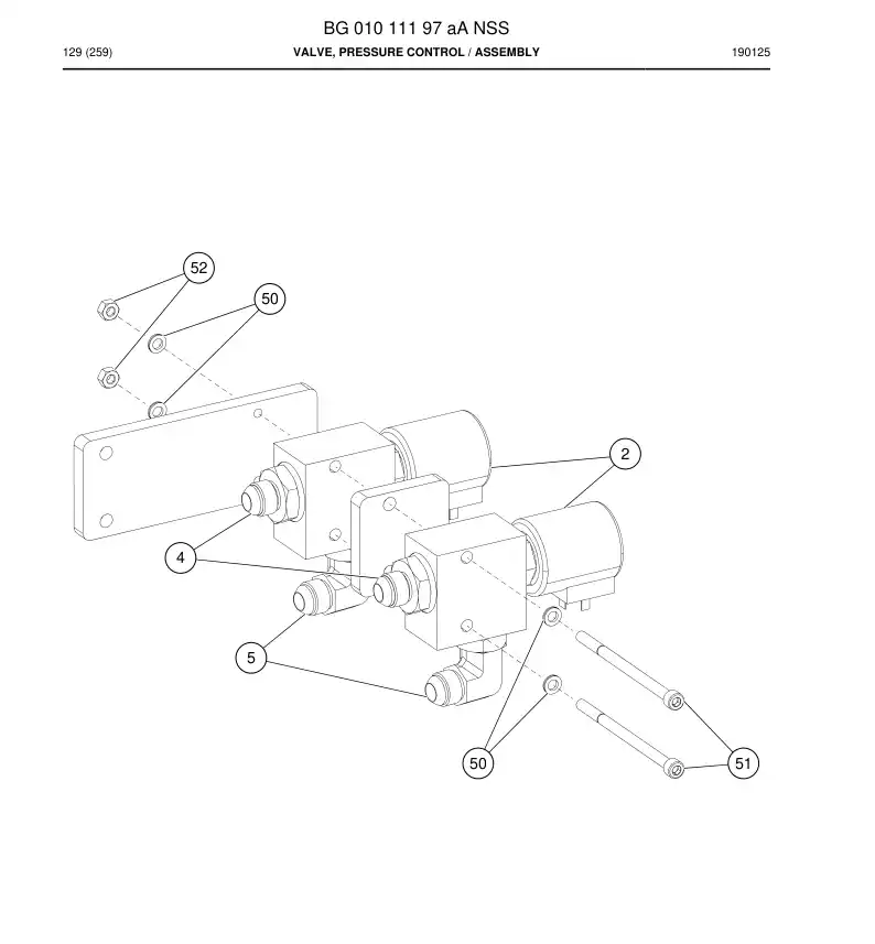 BG01011197a BG 010 111 97a Valve, Pressure Control - Sandvik Technical Drawing