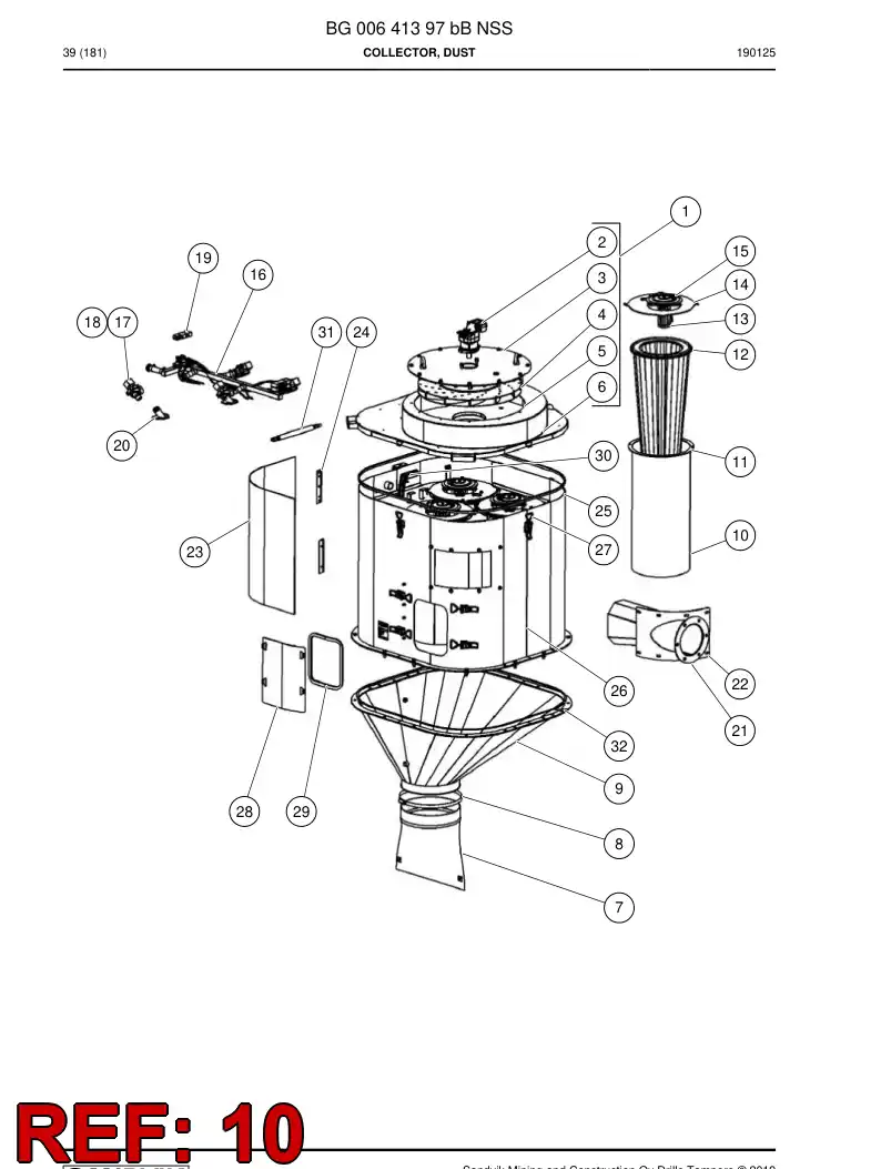 BG01013754a BG 010 137 54a Protection - Sandvik Technical Drawing