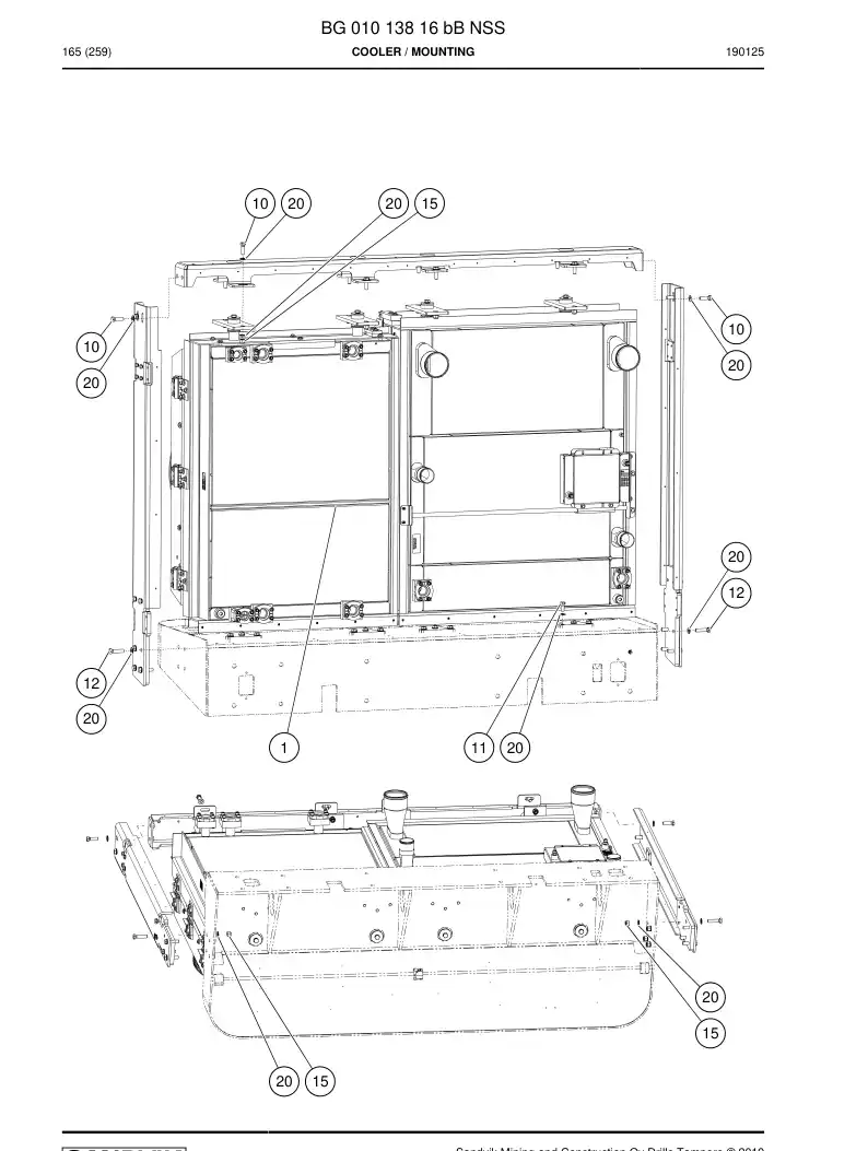 BG01013816b BG 010 138 16b Cooler - Sandvik Technical Drawing