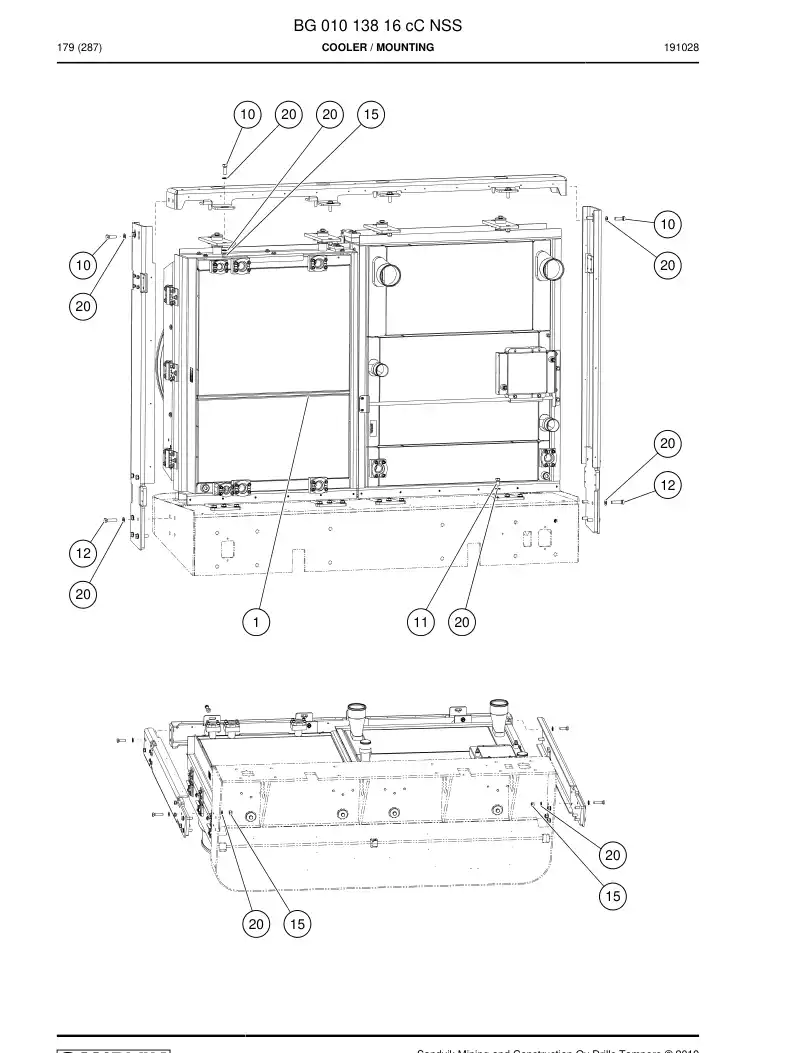 BG01013816c BG 010 138 16c Cooler - Sandvik Technical Drawing