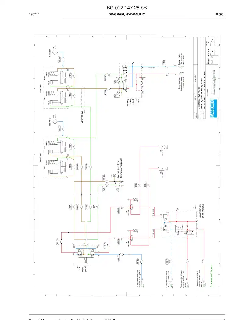 BG01013834b BG 010 138 34b Hosing Set - Sandvik Technical Drawing