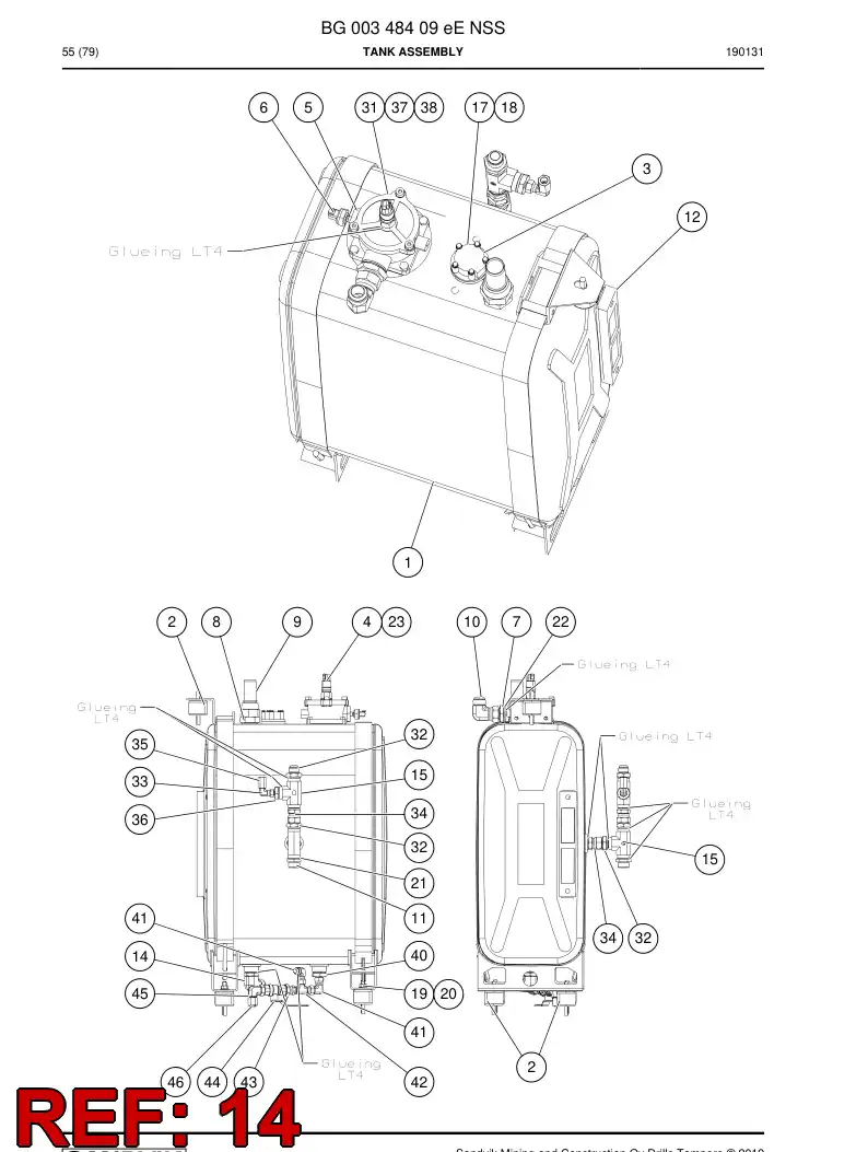 BG01013876a BG 010 138 76a Nipple - Sandvik Technical Drawing