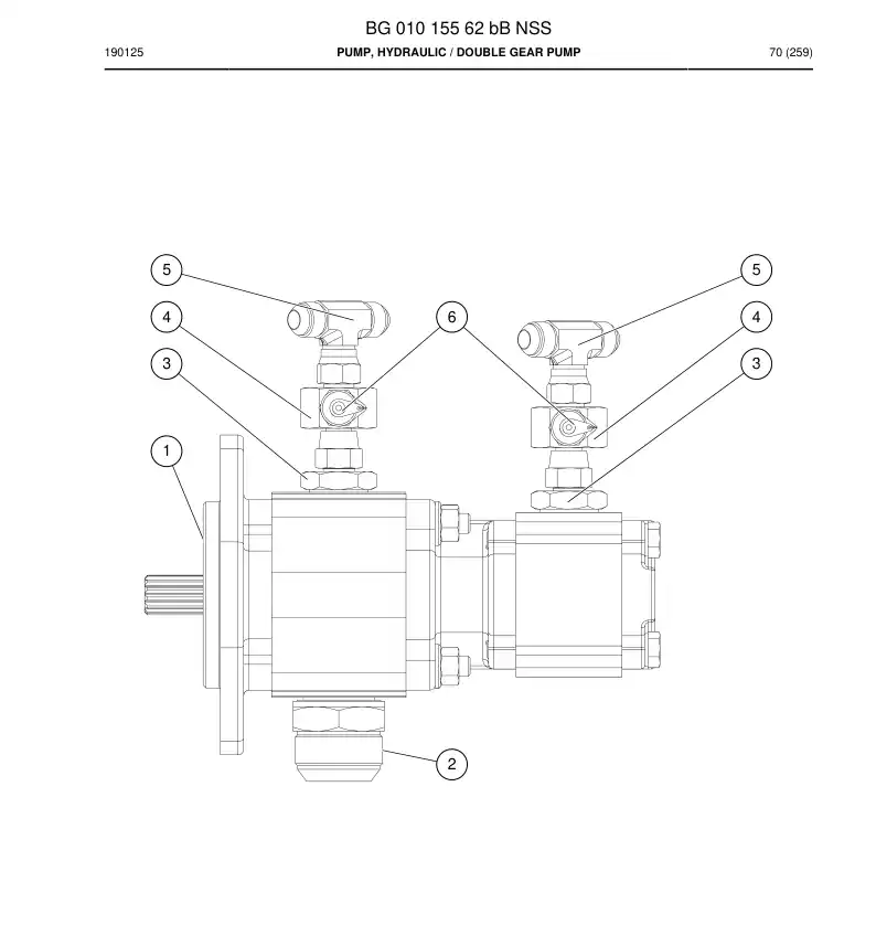 BG01015562b BG 010 155 62b Pump, Hydraulic - Sandvik Technical Drawing