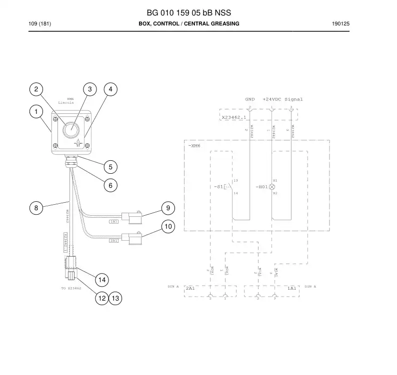 BG01015905b BG 010 159 05b Box, Control - Sandvik Technical Drawing