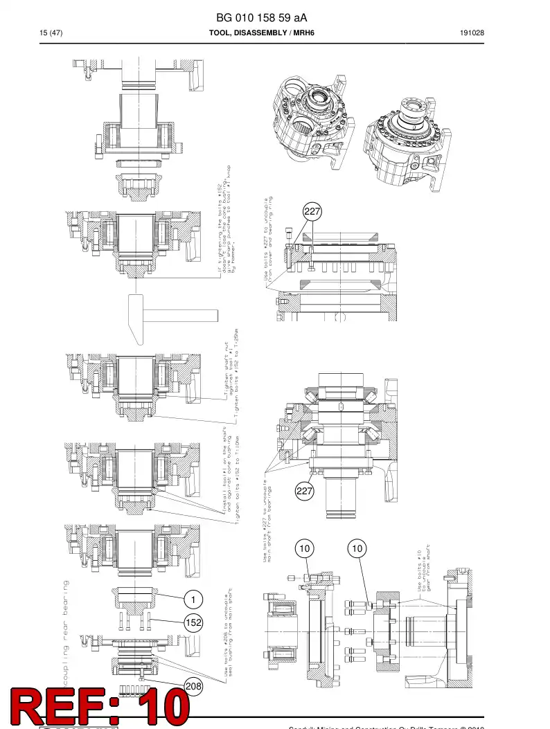BG01015991a BG 010 159 91a Bolt - Sandvik Technical Drawing