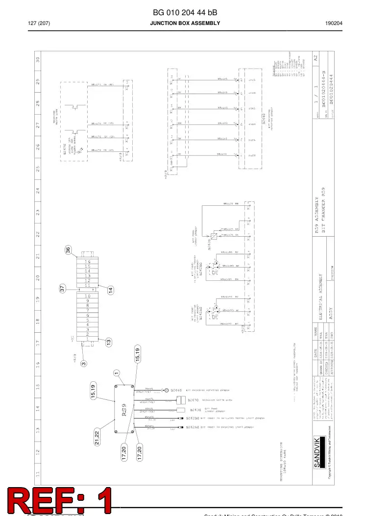 BG01017942a BG 010 179 42a CARCASA, PLSTICO - Sandvik Technical Drawing