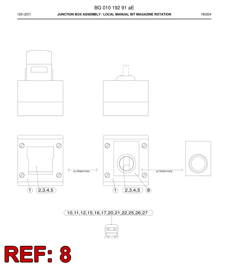 BG01019462a BG 010 194 62a SEAL - Sandvik Technical Drawing