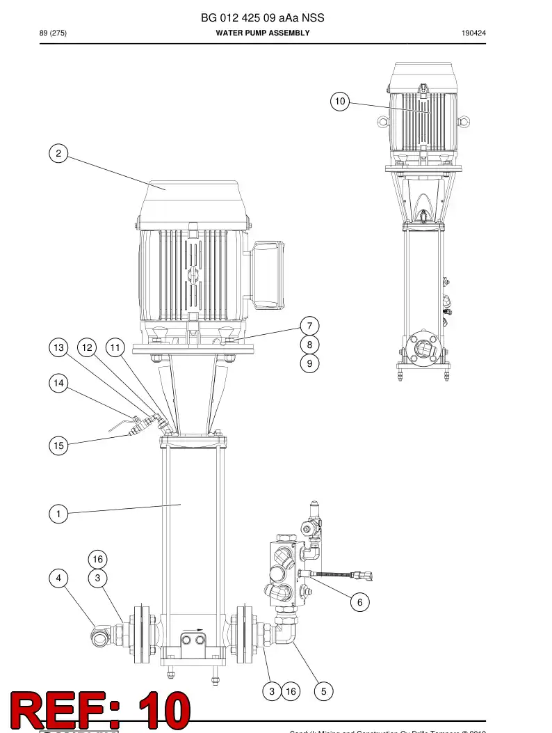 BG01021506a BG 010 215 06a Plate, Motor - Sandvik Technical Drawing