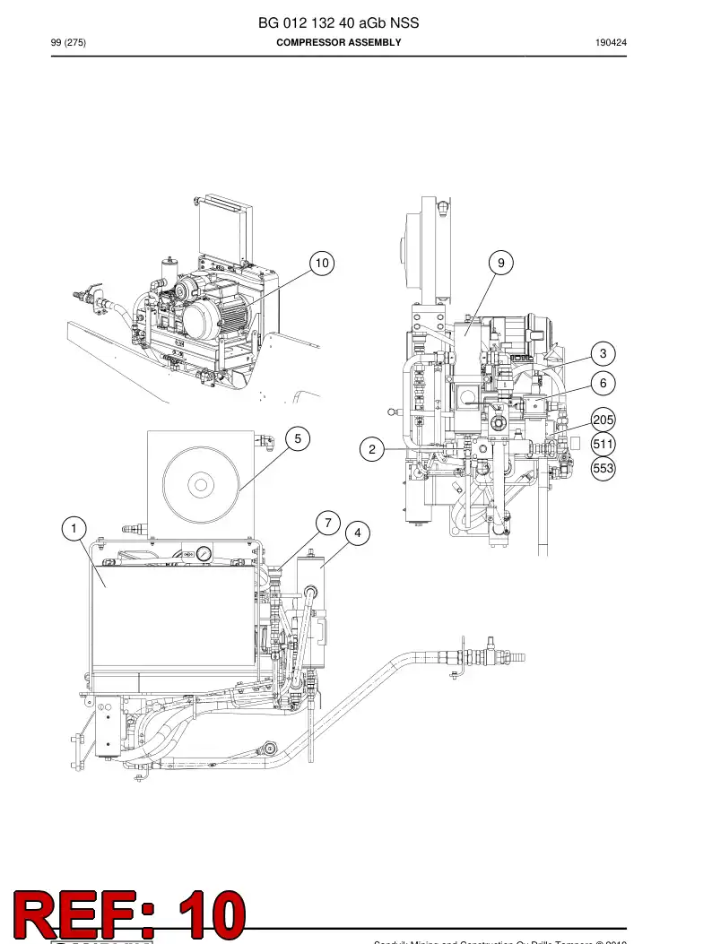 BG01021507a BG 010 215 07a Plate, Motor - Sandvik Technical Drawing