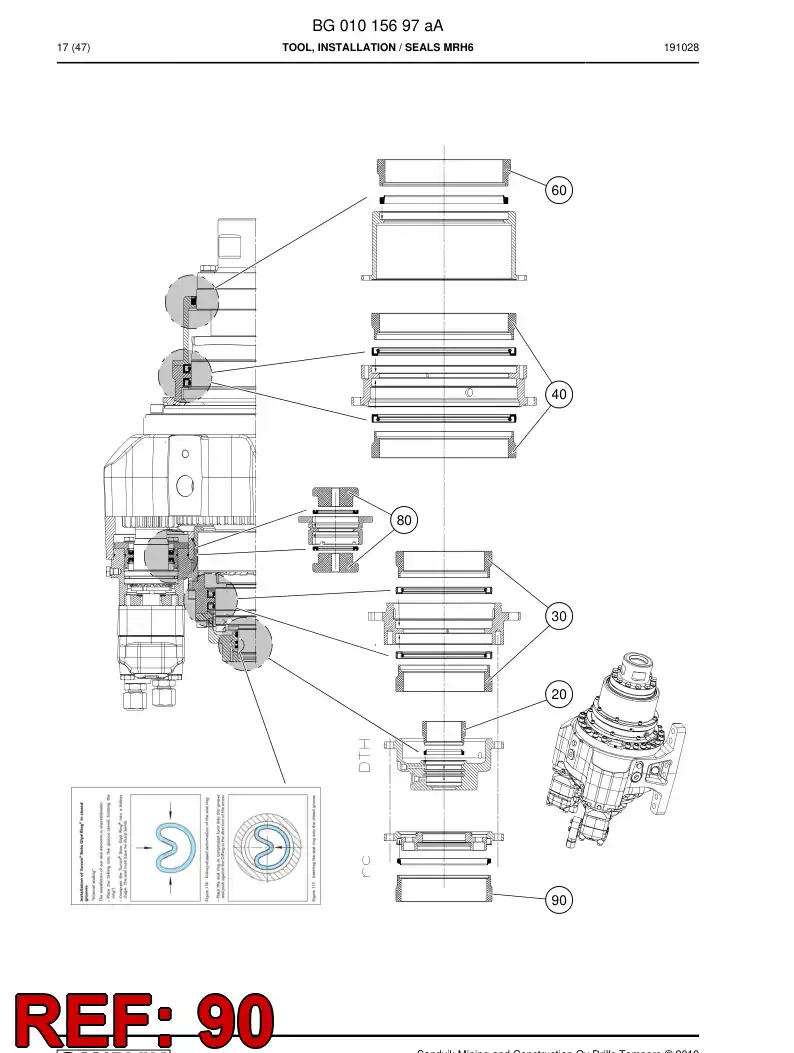 BG01022284a BG 010 222 84a Tool, Service - Sandvik Technical Drawing