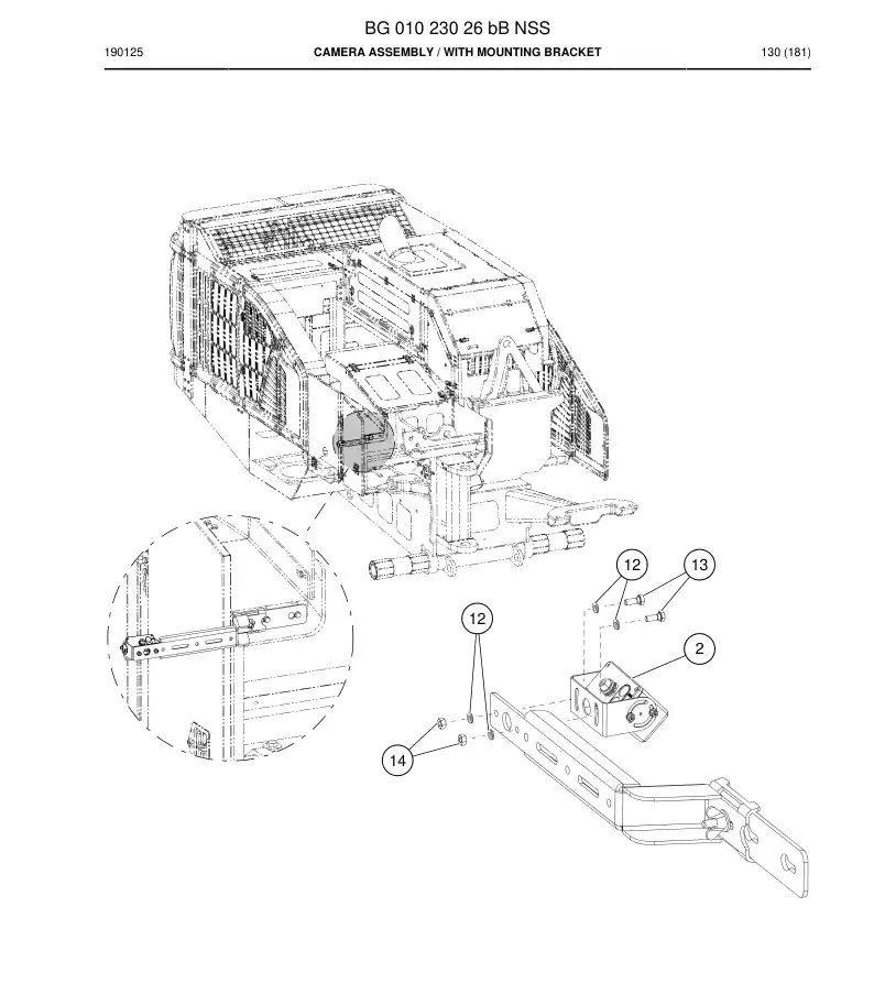 BG01023026b BG 010 230 26b Camera Assembly - Sandvik Technical Drawing