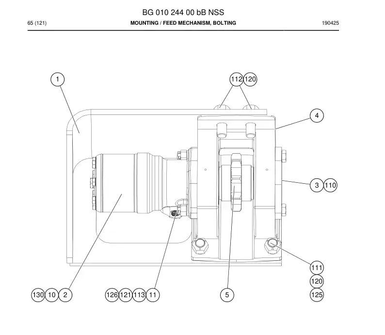 BG01024400b BG 010 244 00b Mounting - Sandvik Technical Drawing