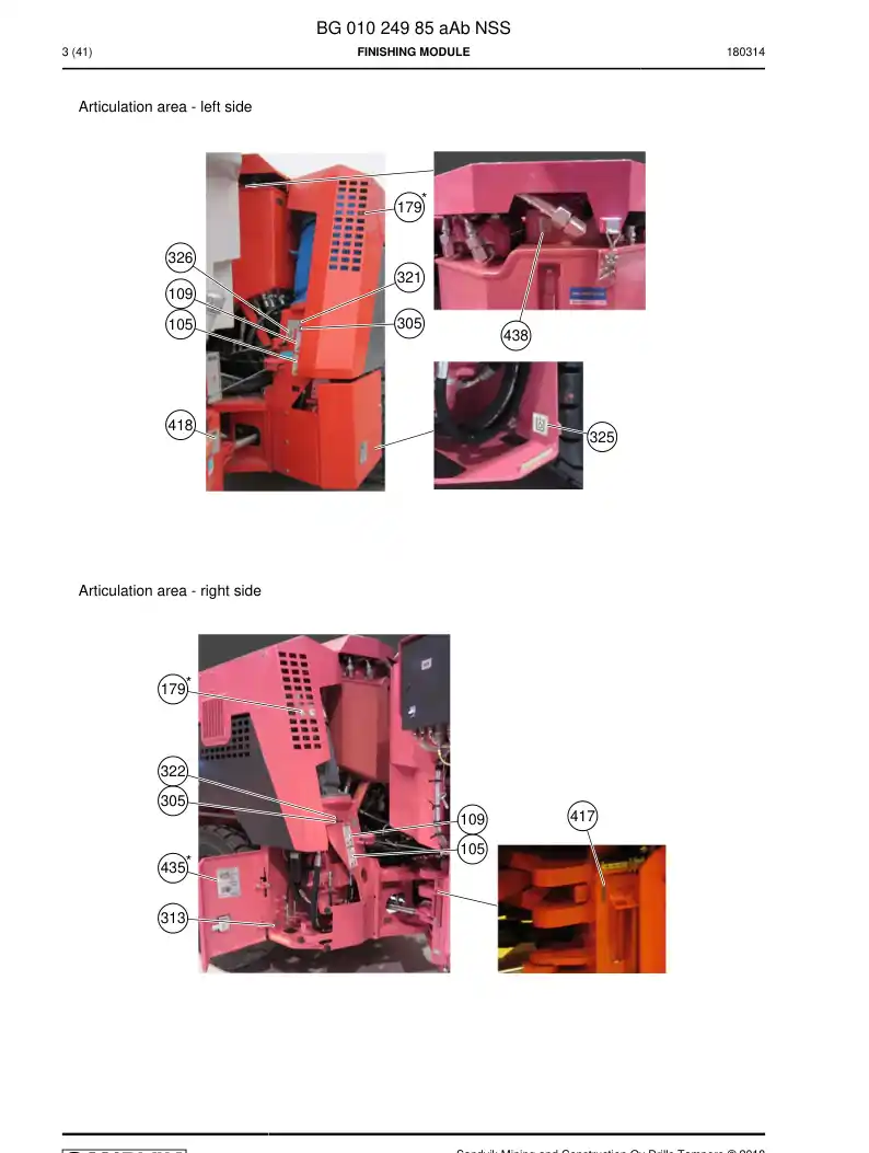 BG01024985a BG 010 249 85a Finishing module - Sandvik Technical Drawing