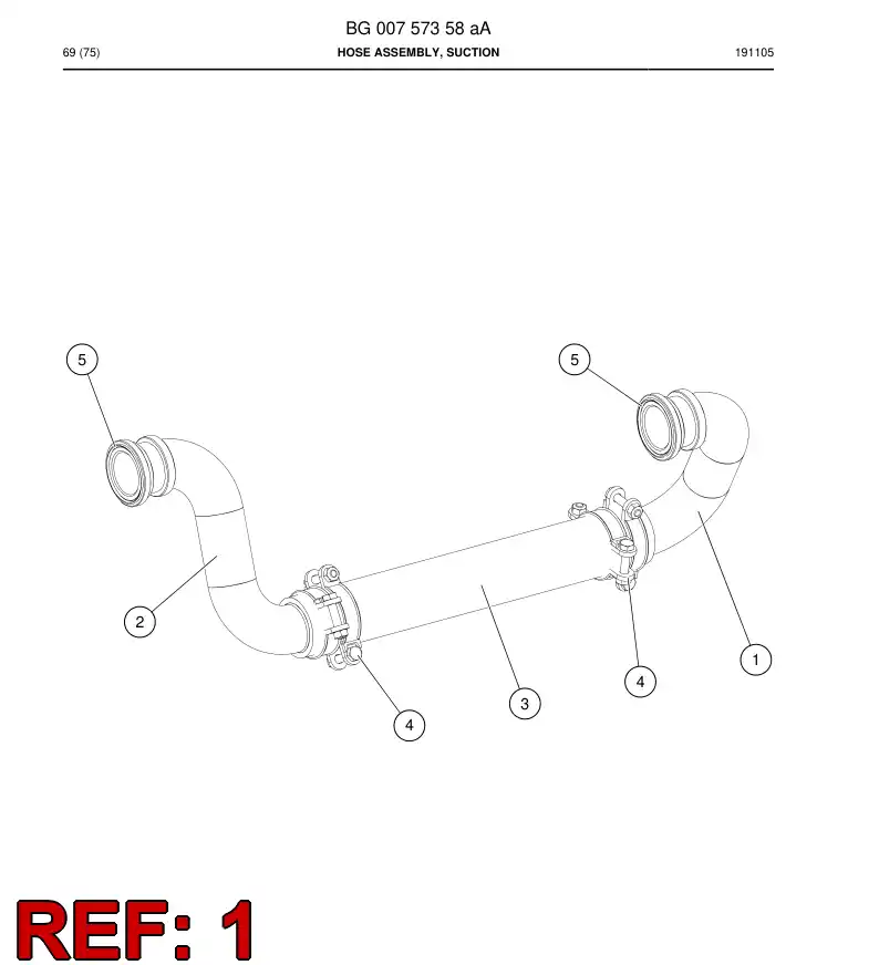 BG01025653a BG 010 256 53a Fitting, Flange - Sandvik Technical Drawing