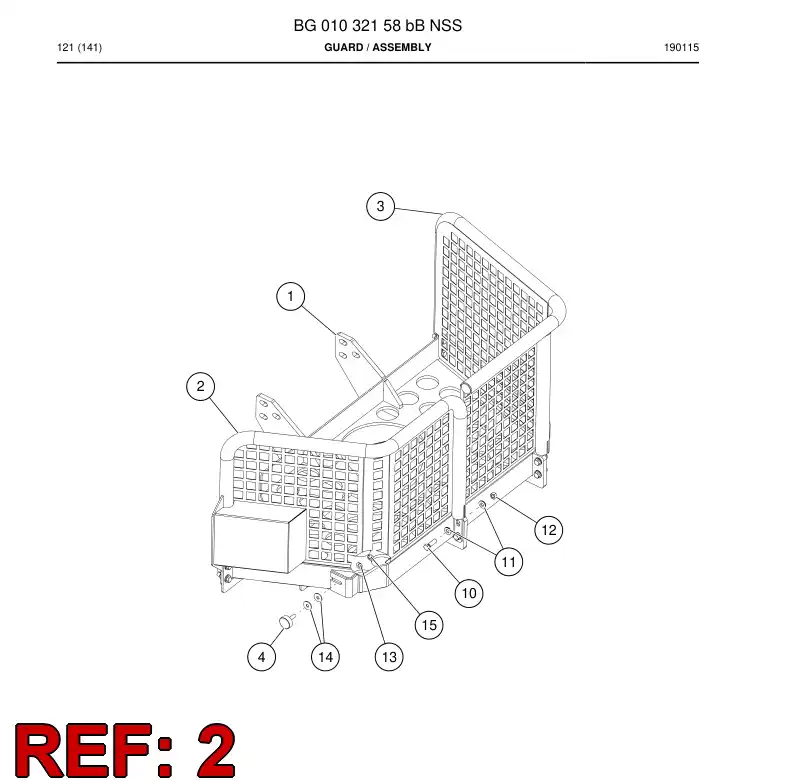 BG01027092a BG 010 270 92a Guard - Sandvik Technical Drawing