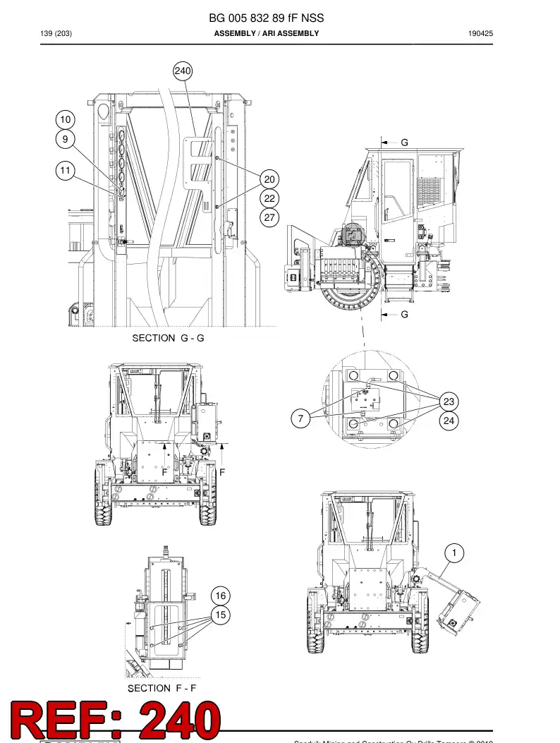 BG01029836a BG 010 298 36a Bracket - Sandvik Technical Drawing