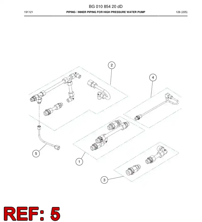 BG01031926c BG 010 319 26c Hose Assembly - Sandvik Technical Drawing