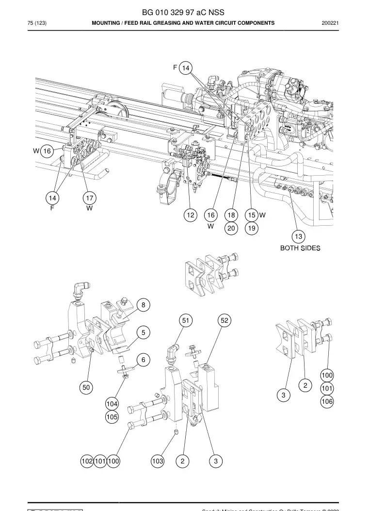 BG01032997a BG 010 329 97a Mounting - Sandvik Technical Drawing