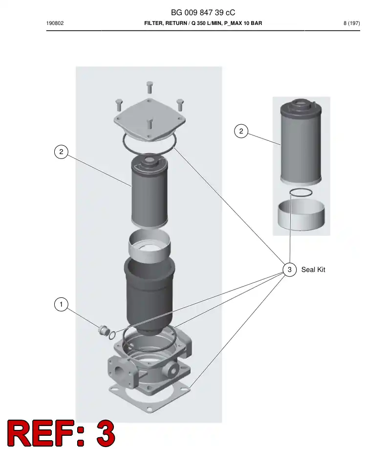 BG01036806a BG 010 368 06a Seal Kit - Sandvik Technical Drawing