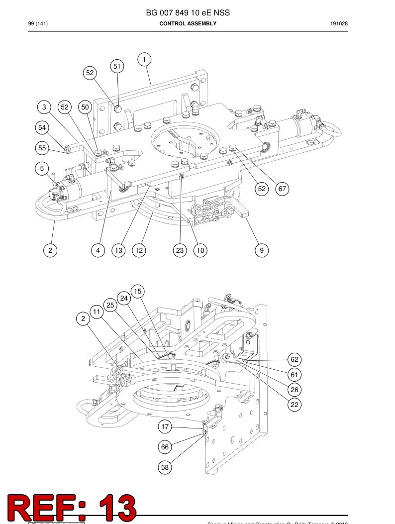 BG01036902c BG 010 369 02c Rail - Sandvik Technical Drawing