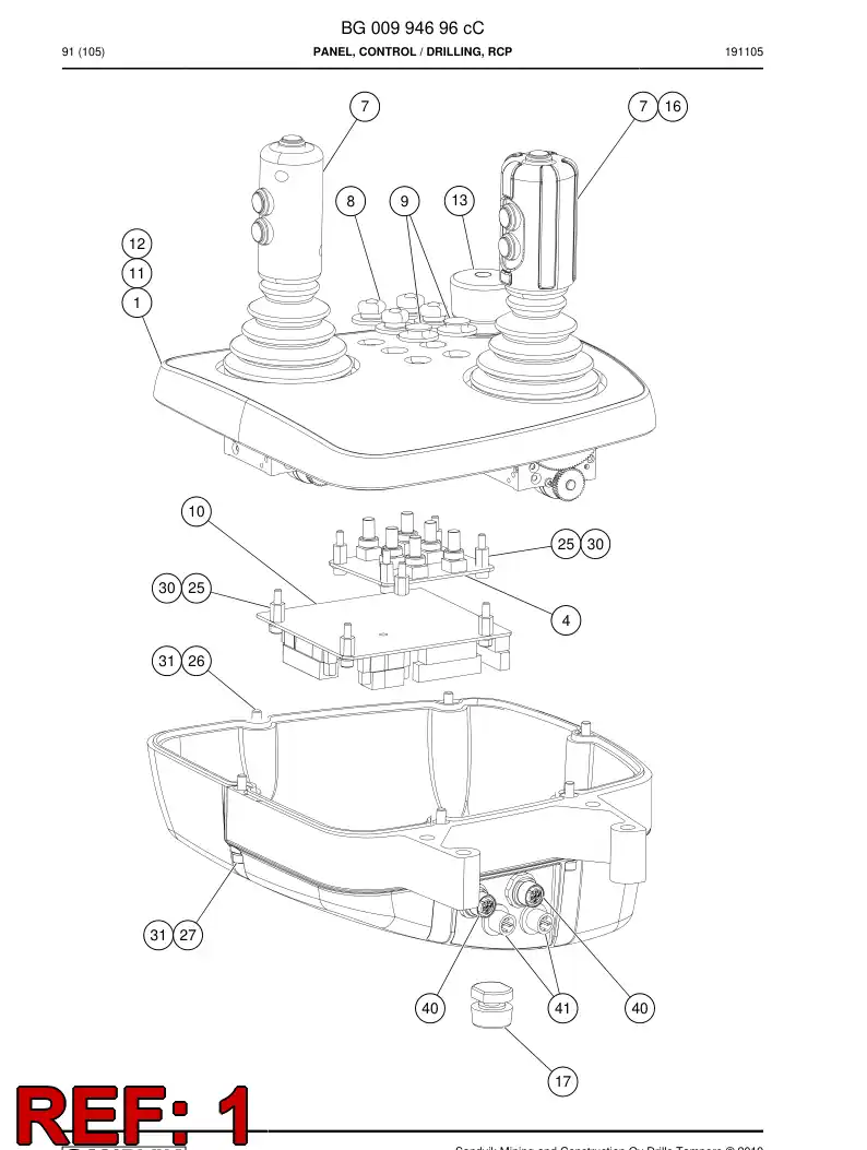 BG01038401a BG 010 384 01a Cover - Sandvik Technical Drawing