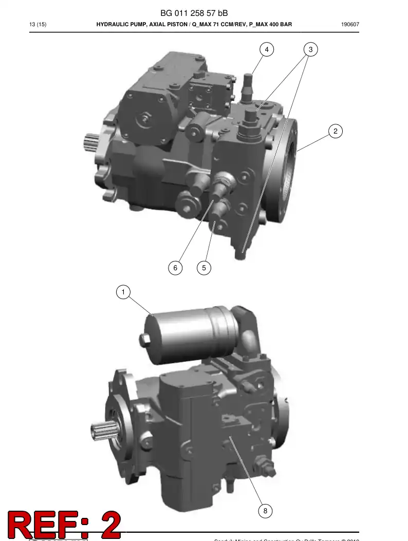 BG01041031b BG 010 410 31b Power Take-off - PTO - Sandvik Technical Drawing