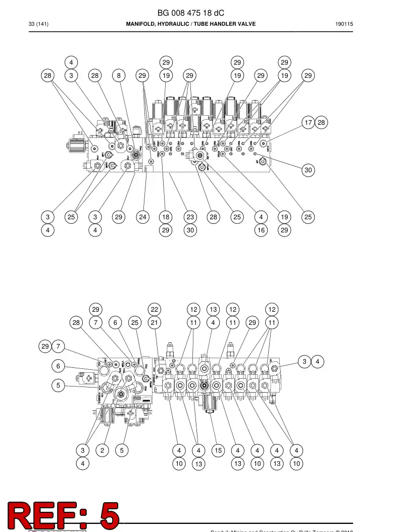 BG01041360b BG 010 413 60b Valve, Check - Sandvik Technical Drawing