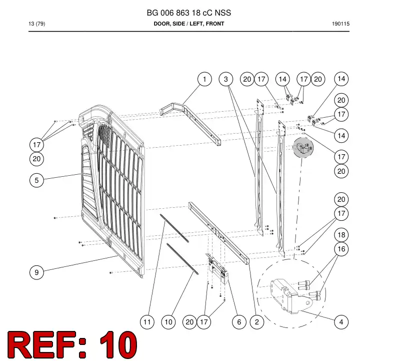 BG01041772a BG 010 417 72a Seal, Rubber - Sandvik Technical Drawing