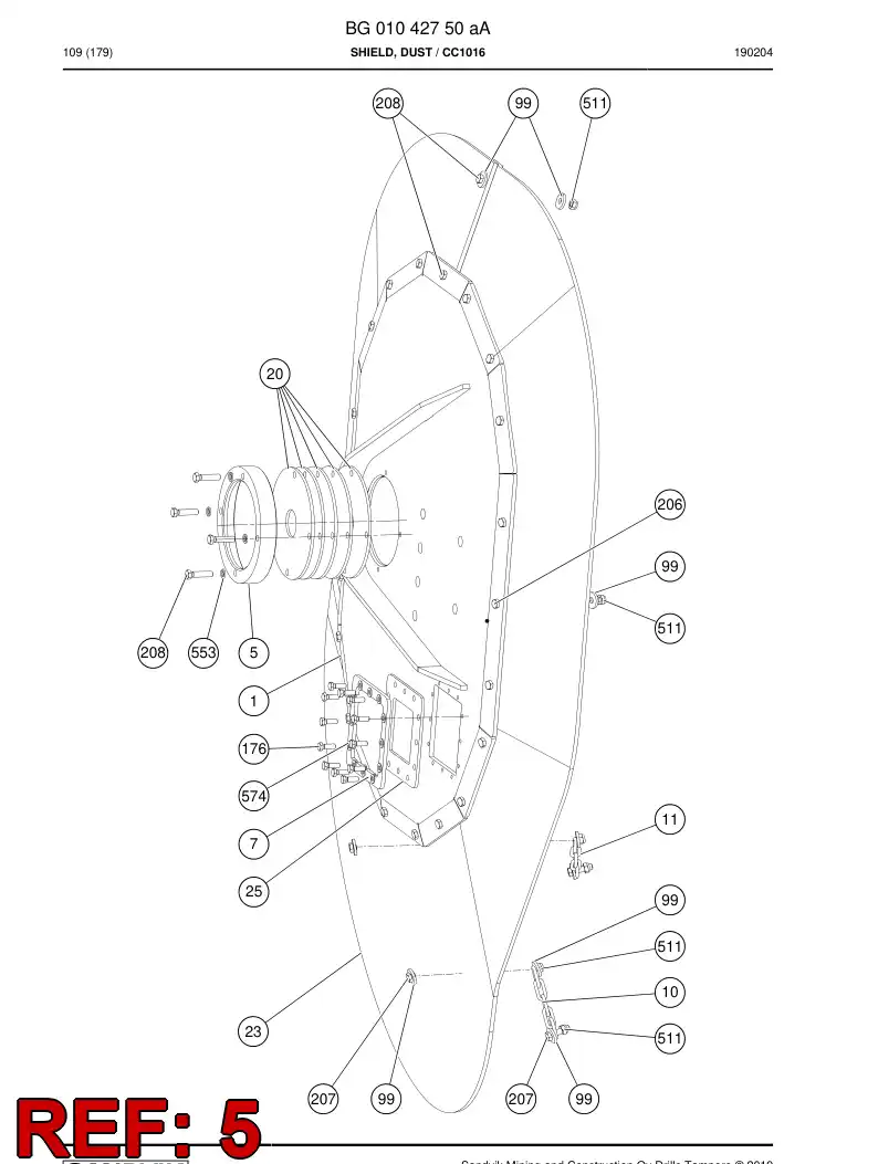 BG01042796a BG 010 427 96a Ring - Sandvik Technical Drawing