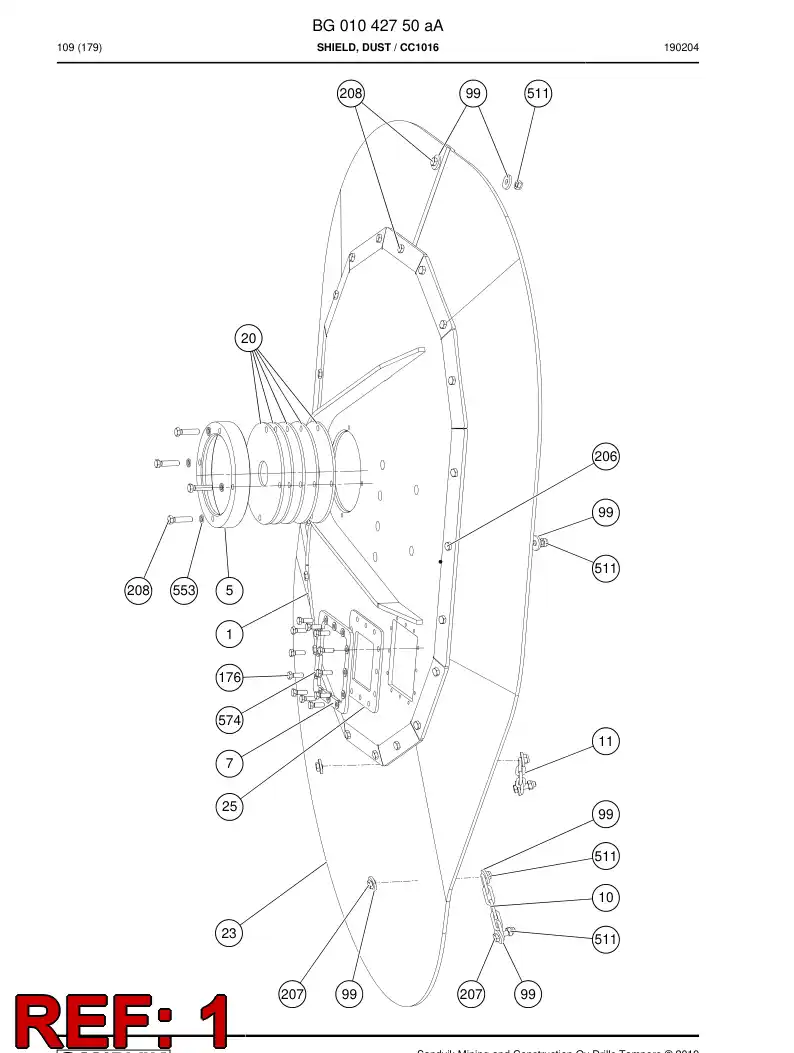 BG01042819a BG 010 428 19a Weld Assembly - Sandvik Technical Drawing