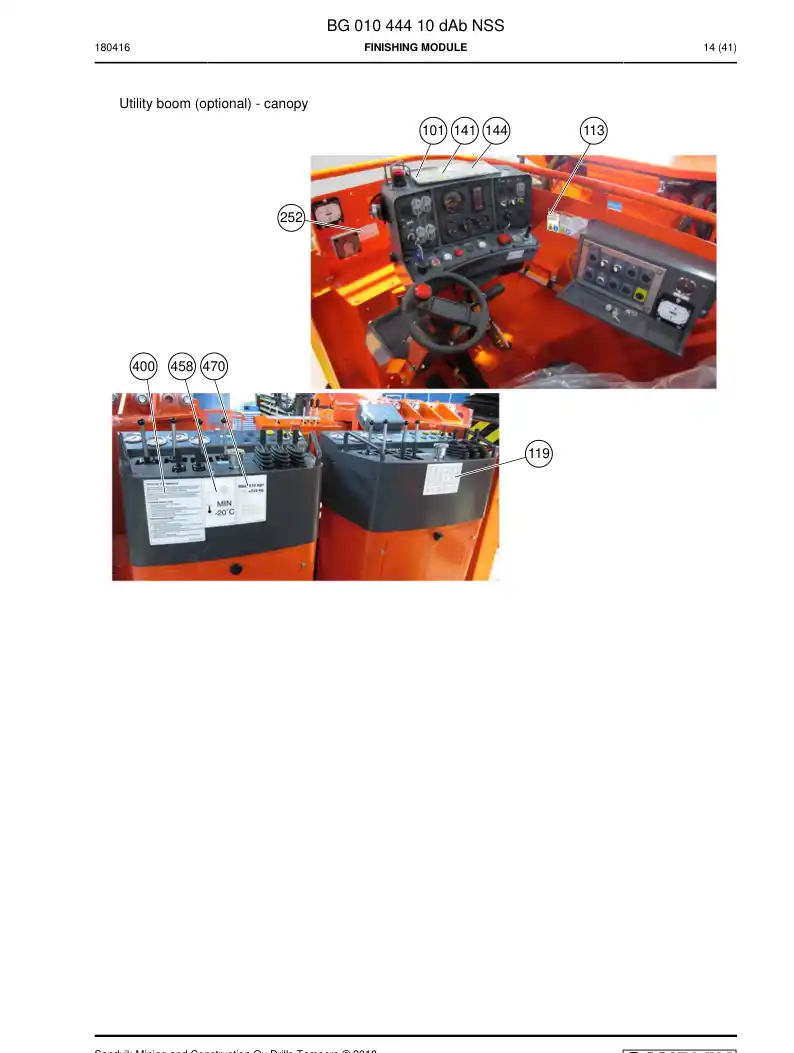 BG01044410d BG 010 444 10d Finishing module - Sandvik Technical Drawing