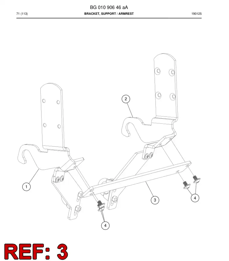 BG01044564a BG 010 445 64a Plate, Support - Sandvik Technical Drawing