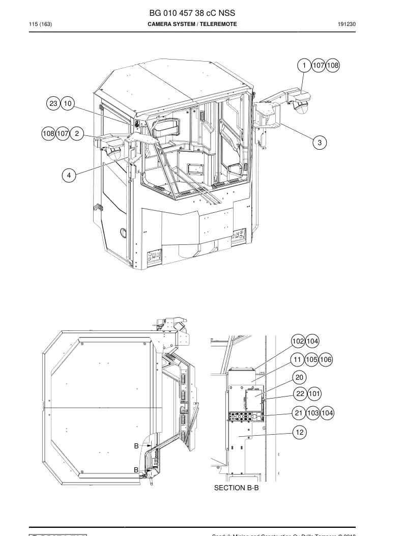BG01045738c BG 010 457 38c Camera System - Sandvik Technical Drawing