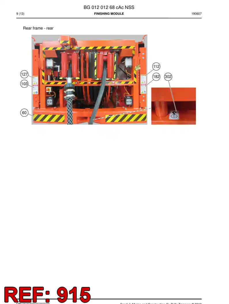 BG01048682a BG 010 486 82a Sticker - Sandvik Technical Drawing
