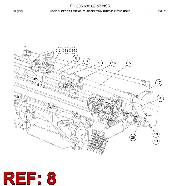 BG01049317a BG 010 493 17a Pipe, Plastic - Sandvik Technical Drawing
