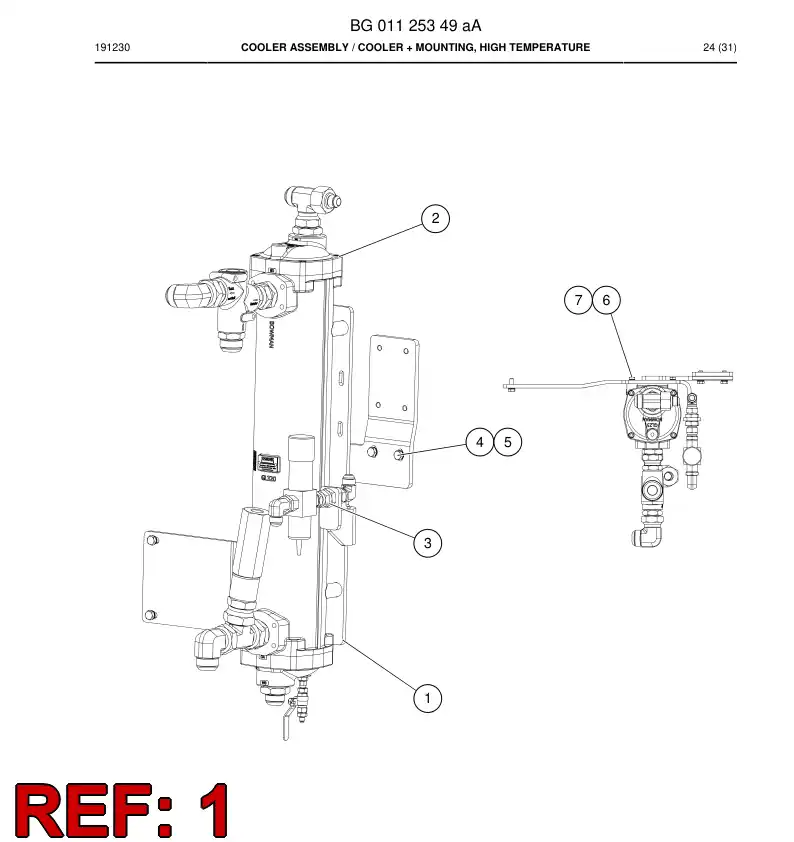 BG01049859a BG 010 498 59a Bracket, Mounting - Sandvik Technical Drawing