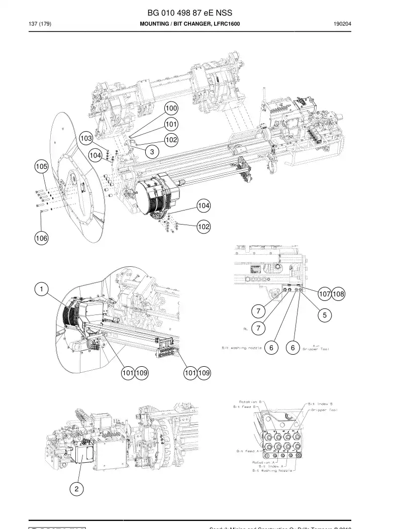 BG01049887e BG 010 498 87e ASSEMBLY - Sandvik Technical Drawing