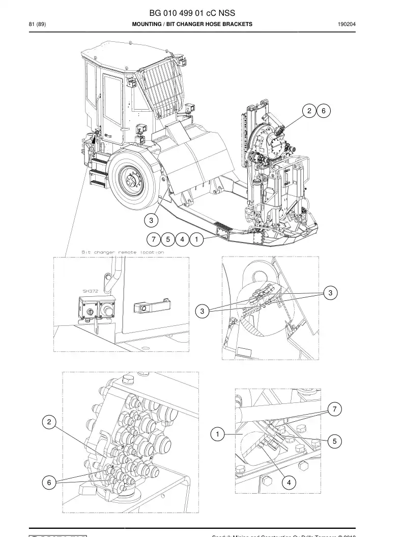 BG01049901c BG 010 499 01c ASSEMBLY - Sandvik Technical Drawing