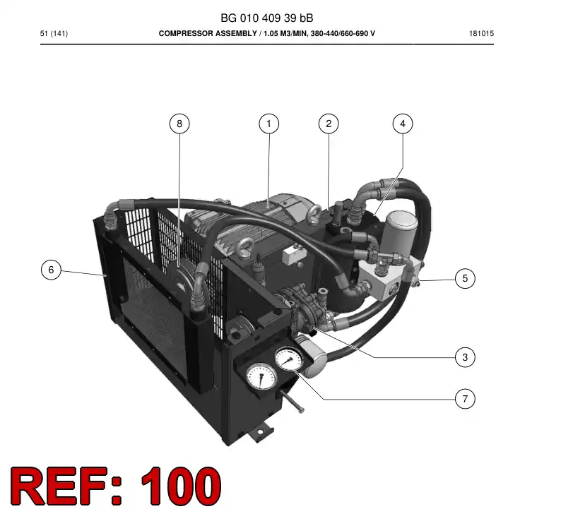 BG01050213a BG 010 502 13a Service Kit - Sandvik Technical Drawing