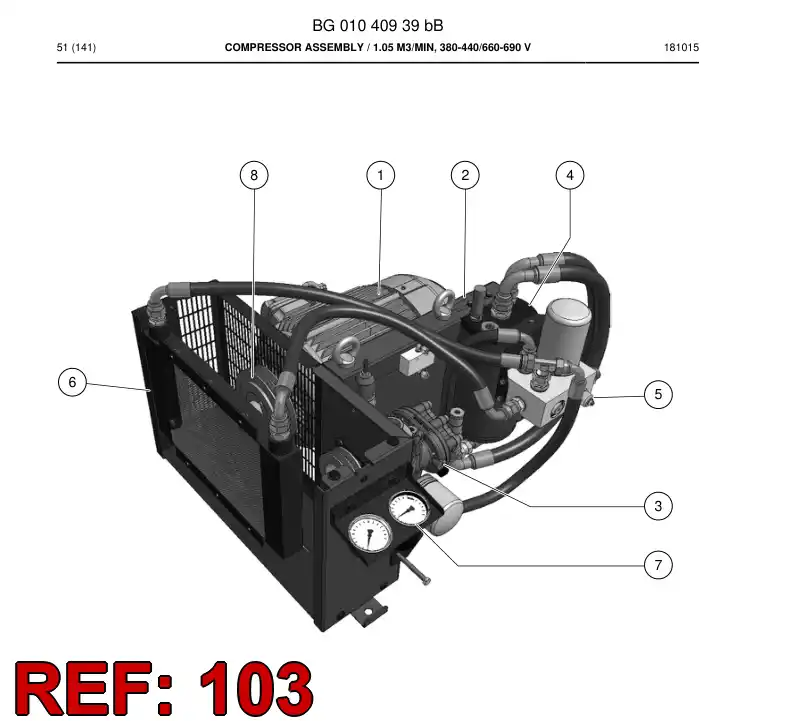 BG01050241a BG 010 502 41a Service Kit - Sandvik Technical Drawing