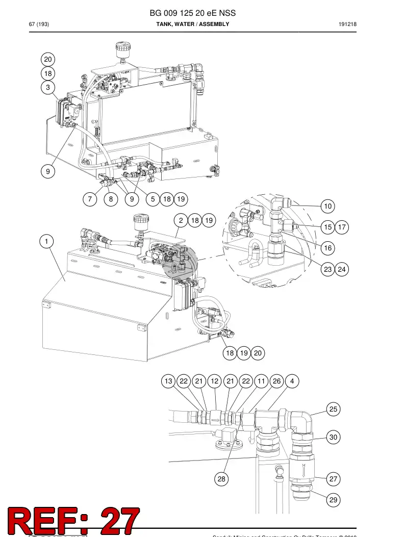 BG01050846a BG 010 508 46a VLVULA, COMPROBACIN - Sandvik Technical Drawing