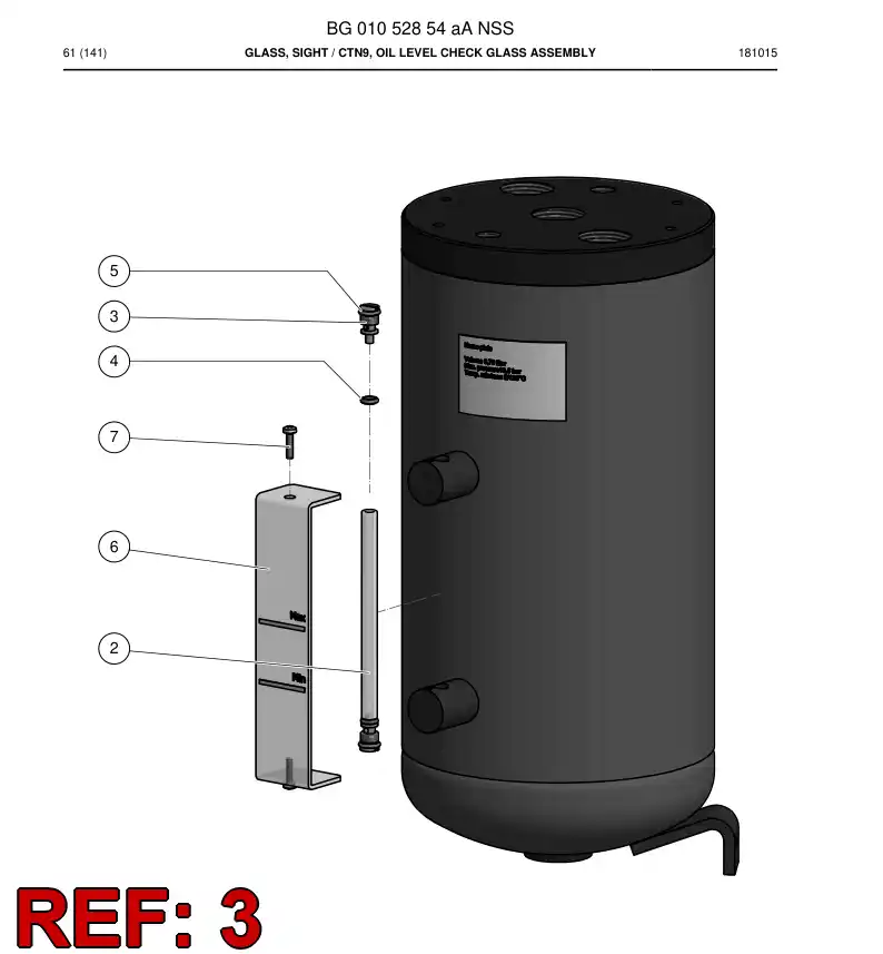 BG01052871a BG 010 528 71a Fitting - Sandvik Technical Drawing