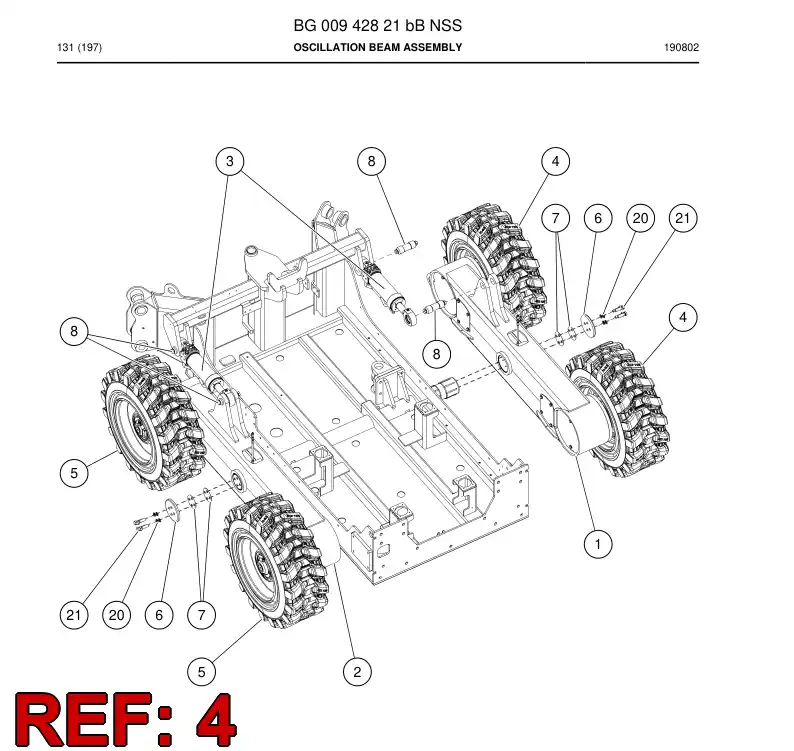 BG01054404a BG 010 544 04a Wheel Assembly - Sandvik Technical Drawing