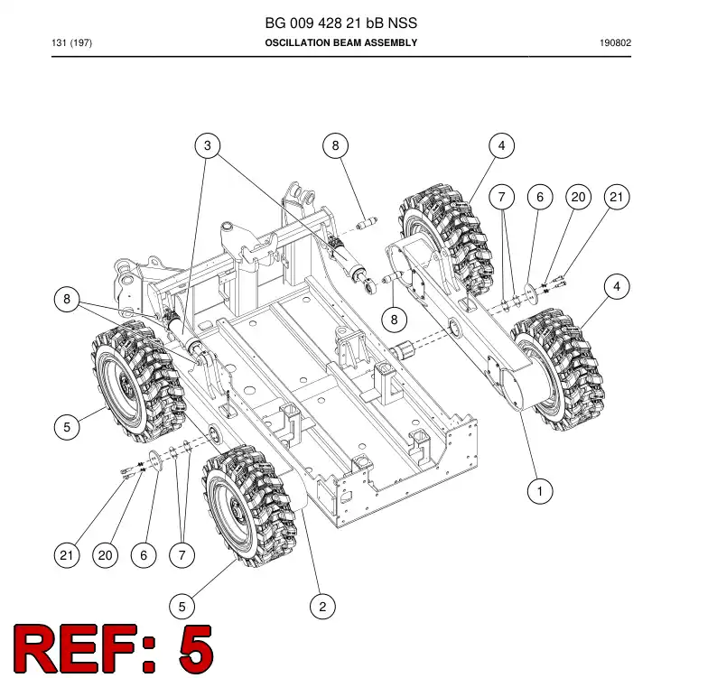 BG01054674a BG 010 546 74a Wheel Assembly - Sandvik Technical Drawing