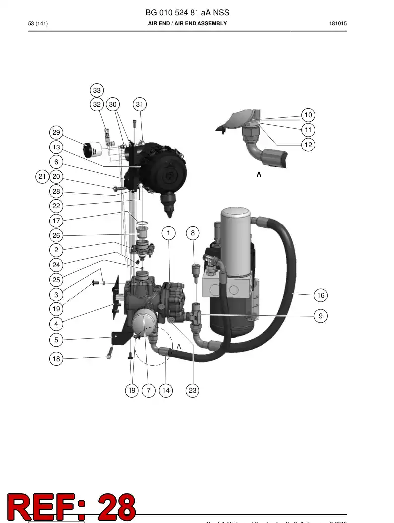 BG01054979a BG 010 549 79a Support - Sandvik Technical Drawing