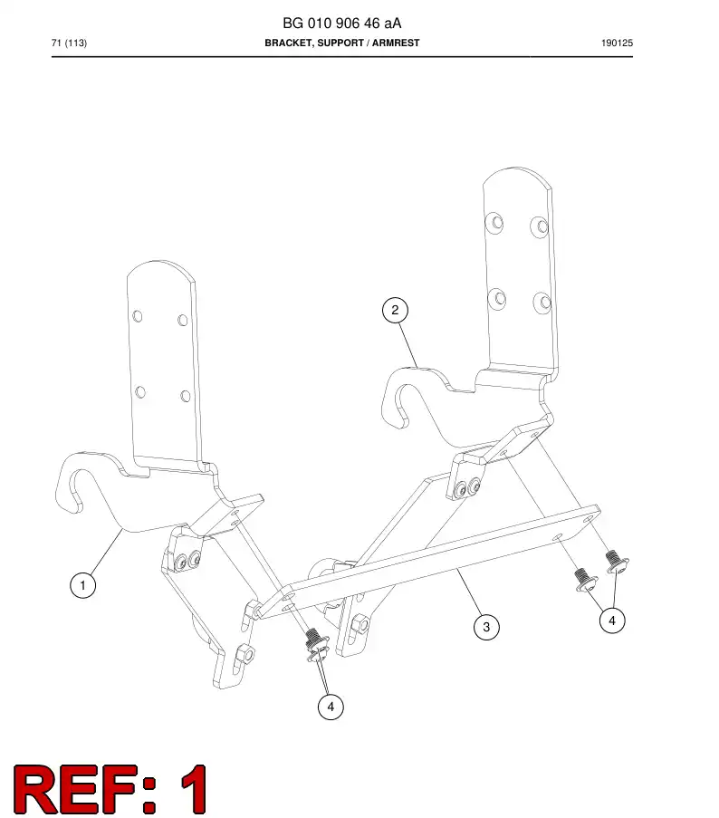 BG01056108a BG 010 561 08a Bracket, Support - Sandvik Technical Drawing