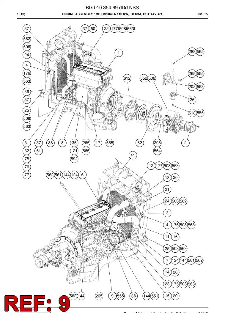 BG01059069a BG 010 590 69a Bracket - Sandvik Technical Drawing