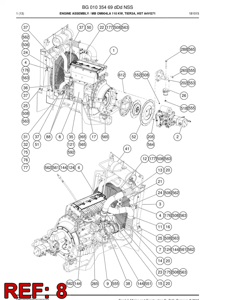 BG01059104a BG 010 591 04a Bracket - Sandvik Technical Drawing