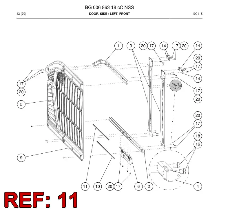 BG01060007a BG 010 600 07a Seal, Rubber - Sandvik Technical Drawing