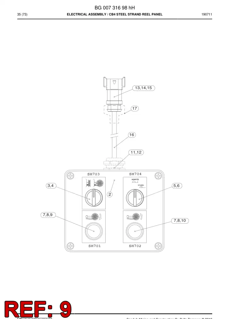 BG01061581a BG 010 615 81a Sign - Sandvik Technical Drawing